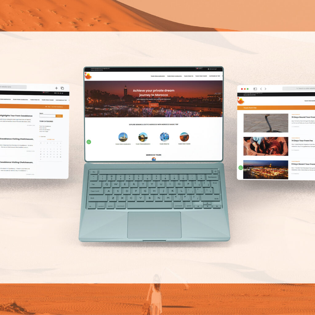 Image montrant le portfolio creation site web de l'agence de communication Marrakech